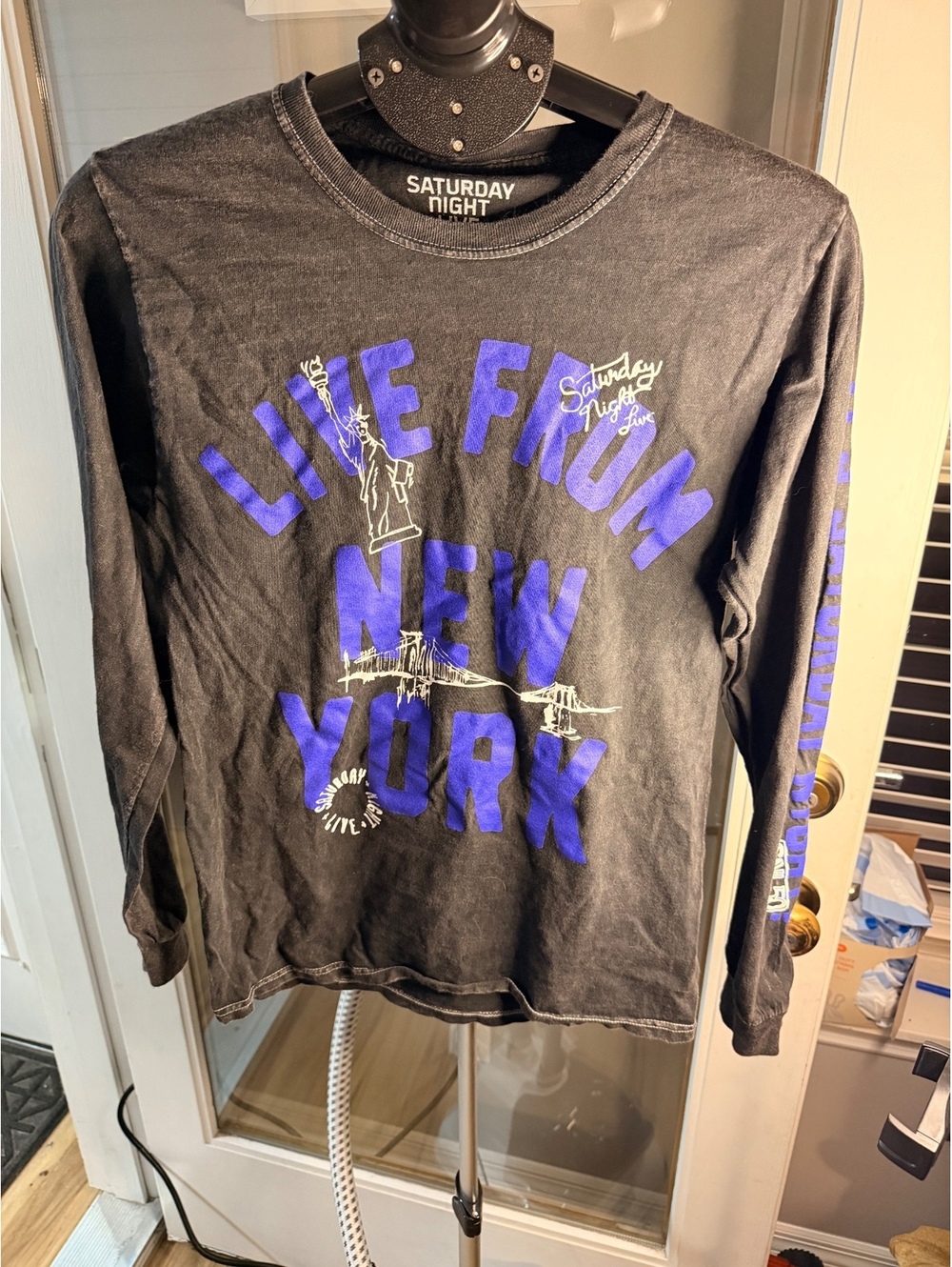 Saturday Night Live Live From New York Charcoal Long Sleeve T Shirt